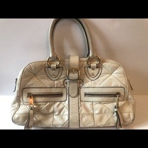[Marc Jacobs] Double Pocket Cream Leather Satchel